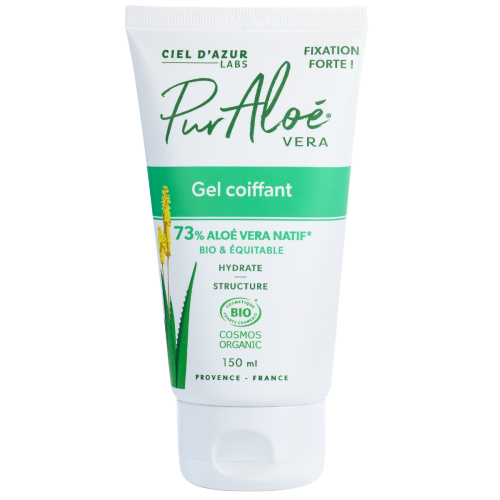 Pur'Aloé Gel coiffant - 73% Aloe Vera - Fixation Forte - 150ml